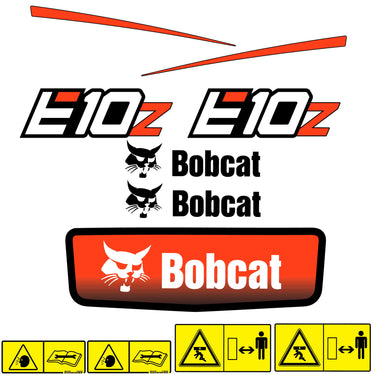 FITS E10Z BOBCAT REPLACEMENT DECAL STICKER - OUTDOOR DURABLE LAMINATE